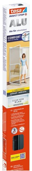tesa Fliegengitter INSECT STOP COMFORT Alu-Tür anthrazit 1,2 x 2,4 m