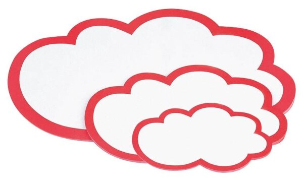 magnetoplan Moderationskarten weiß/rot 61,0 x 37,0 cm, 20 Blatt