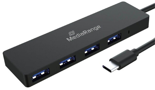 MediaRange USB-Hub MRCS508 4-fach schwarz