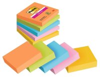 Post-it® Super Sticky Boost Haftnotizen extrastark farbsortiert, 5 Blöcke