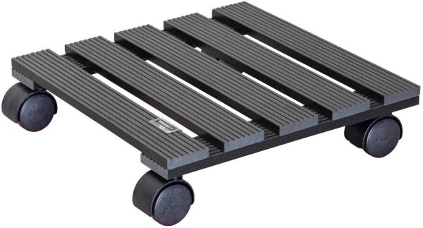 WAGNER® design yourself Pflanzenroller WPC GH 0500 Kunststoff anthrazit quadratisch 29,0 x 29,0 x 8,3 cm, 1 St.