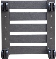 WAGNER® design yourself Pflanzenroller WPC GH 0500 Kunststoff anthrazit quadratisch 29,0 x 29,0 x 8,3 cm, 1 St.