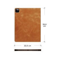dbramante1928 Risskov Tablet-Hülle für Apple iPad Pro 12,9" 5. Gen (2021) braun
