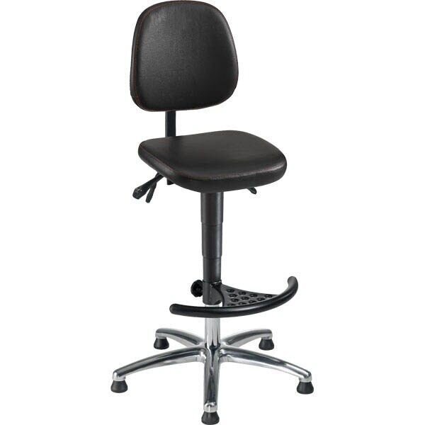 meychair Arbeitsdrehstuhl WF-H-KL-FS3-ALU schwarz Kunstleder