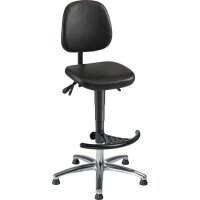 meychair Arbeitsdrehstuhl WF-H-KL-FS3-ALU schwarz Kunstleder