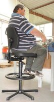 meychair Arbeitsdrehstuhl W15-H-PU-FR3 schwarz