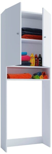 VCM my bath Waschmaschinenschrank Lona, 913840 weiß 1 Fachboden 64,0 x 27,0 x 182,0 cm