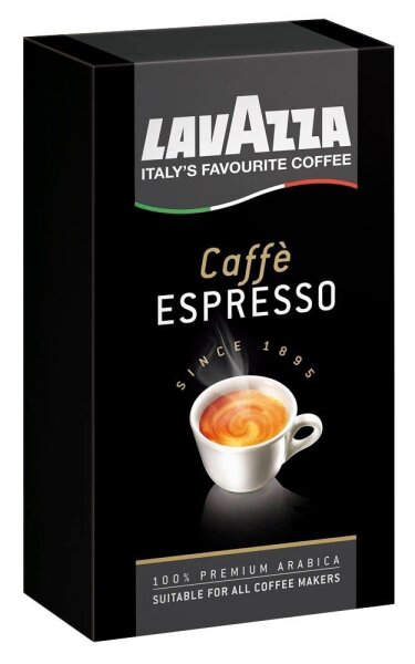 LAVAZZA Caffè ESPRESSO Kaffee, gemahlen, Arabicabohnen kräftig, 250 g