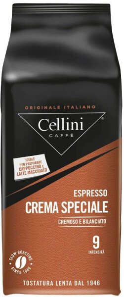 Cellini ESPRESSO CREMA SPECIALE Espressobohnen, Arabica- und Robustabohnen kräftig, 1 kg