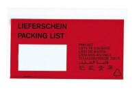 VP Lieferscheintaschen Kunststoff DIN lang 250 St.