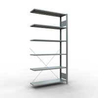 SCHULTE Weitspannregal-Set Multiplus 6 OH 17725+17728 silber 200,0 x 30,0 x 200,0 cm