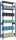 SCHULTE Schwerlastregal MULTIplus 150 12641-B enzianblau 100,0 x 40,0 x 250,0 cm