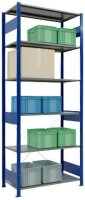 SCHULTE Schwerlastregal MULTIplus 150 12651-B enzianblau 100,0 x 50,0 x 250,0 cm