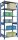 SCHULTE Schwerlastregal MULTIplus 150 12661-B enzianblau 100,0 x 60,0 x 250,0 cm