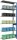 SCHULTE Anbauregal MULTIplus 150 12646-B enzianblau 100,0 x 40,0 x 250,0 cm