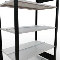 SCHULTE Schwerlastregal MULTIplus 150 36037-S schwarz/lichtgrau 100,0 x 60,0 x 180,0 cm