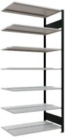 SCHULTE Anbau-Schwerlastregal MULTIplus150 36052-S schwarz/lichtgrau 100,0 x 60,0 x 230,0 cm