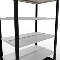 SCHULTE Schwerlastregal MULTIplus 150 36043-S schwarz/lichtgrau 100,0 x 60,0 x 200,0 cm
