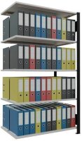 SCHULTE Anbau-Schwerlastregal MULTIplus150 36040-S schwarz/lichtgrau 100,0 x 60,0 x 180,0 cm