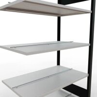 SCHULTE Anbau-Schwerlastregal MULTIplus150 36040-S schwarz/lichtgrau 100,0 x 60,0 x 180,0 cm