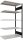 SCHULTE Anbau-Schwerlastregal MULTIplus150 36040-S schwarz/lichtgrau 100,0 x 60,0 x 180,0 cm