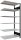 SCHULTE Anbau-Schwerlastregal MULTIplus150 36046-S schwarz/lichtgrau 100,0 x 60,0 x 200,0 cm