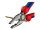 KNIPEX Zangen-Set Profi 00 20 01 V15, Länge: 18,0 + 16,0 + 25,0 cm, 5-tlg., 1 Set