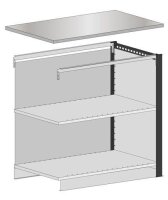 SCHULTE Thekenmodul MULTIplus Endmodul mit Arbeitsplatte,...