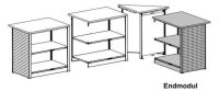 SCHULTE Thekenmodul MULTIplus Endmodul mit Arbeitsplatte,...