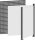 SCHULTE Thekenmodul MULTIplus Eckmodul ohne Arbeitsplatte, schwarz, lichtgrau 78,0 x 80,6 x 100,7 cm