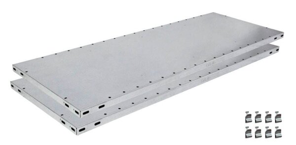 SCHULTE Fachboden für Schwerlastregal Z1 silber 100,0 x 30,0 cm, 2 St.
