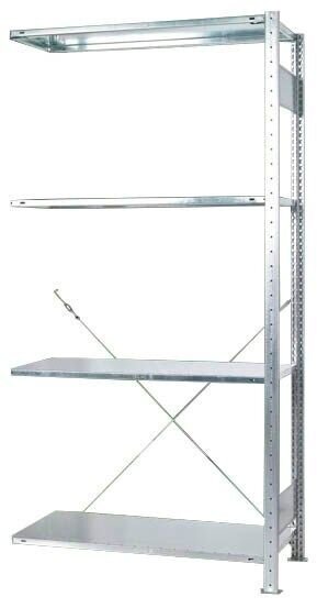 SCHULTE Anbauregal MULTIplus 150 Green 12745-4-CO2 silber 100,0 x 40,0 x 200,0 cm