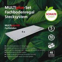 SCHULTE Anbauregal MULTIplus 150 Green 12745-4-CO2 silber 100,0 x 40,0 x 200,0 cm