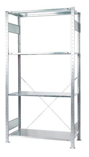 SCHULTE Schwerlastregal MULTIplus 150 Green 12760-4-CO2 silber 100,0 x 60,0 x 200,0 cm