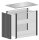 SCHULTE Thekenmodul MULTIplus Startmodul gerade, mit Arbeitsplatte, lichtgrau, schwarz 80,6 x 78,0 x 103,5 cm