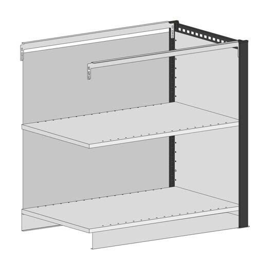 SCHULTE Thekenmodul MULTIplus Endmodul ohne Arbeitsplatte, schwarz 105,6 x 78,0 x 100,7 cm