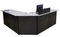 SCHULTE Thekenmodul-Set MULTIplus gerade, ohne Arbeitsplatte, schwarz, lichtgrau 211,2 x 78,0 x 103,5 cm