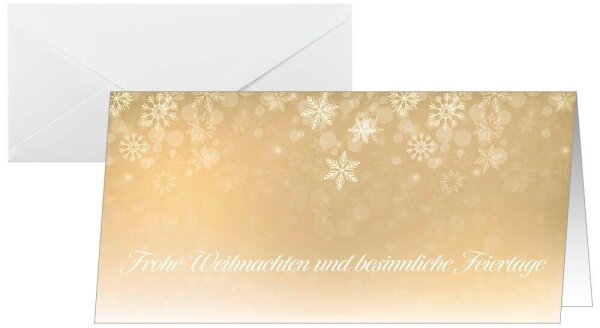 SIGEL Weihnachtskarten Golden Christmas Night DS633 DIN lang, 25 St.