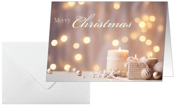 SIGEL Weihnachtskarten Golden Glow DS634 DIN A6, 25 St.