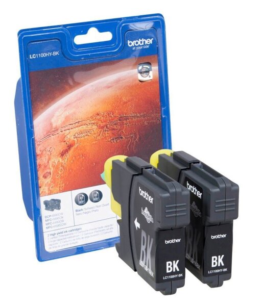 brother LC-1100HYBK schwarz Druckerpatronen, 2er-Set