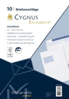MAILmedia Versandtaschen Cygnus Excellence® DIN C4 mit Fenster weiß 10 St.