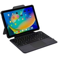 DEQSTER Rugged Touch Keyboard Tablet-Tastatur schwarz geeignet für Apple iPad 10