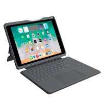 DEQSTER Smart Rugged Touch PLUS Keyboard Tablet-Tastatur schwarz geeignet für Apple iPad 7. Gen (2019), Apple iPad 8. Gen (2020), Apple iPad 9. Gen (2021)