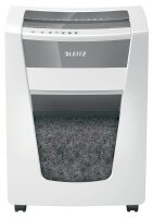 LEITZ IQ Office Pro Aktenvernichter mit Partikelschnitt P-5, 2 x 5 mm, bis 7 Blatt, weiß