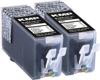 KMP C81D  schwarz Druckerpatronen kompatibel zu Canon PGI-525 BK Twinpack, 2er-S