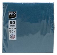 PROnappe Servietten pazifikblau 2-lagig 20,0 x 20,0 cm, 50 St.