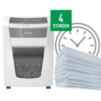 LEITZ IQ Office Pro Aktenvernichter mit Partikelschnitt P-6, 1 x 5 mm, bis 5 Blatt, weiß