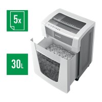 LEITZ IQ Office Pro Aktenvernichter mit Partikelschnitt P-6, 1 x 5 mm, bis 5 Blatt, weiß
