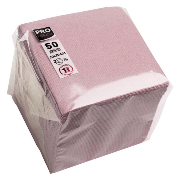 PROnappe Servietten altrosa 2-lagig 20,0 x 20,0 cm, 50 St.