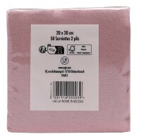 PROnappe Servietten altrosa 2-lagig 20,0 x 20,0 cm, 50 St.
